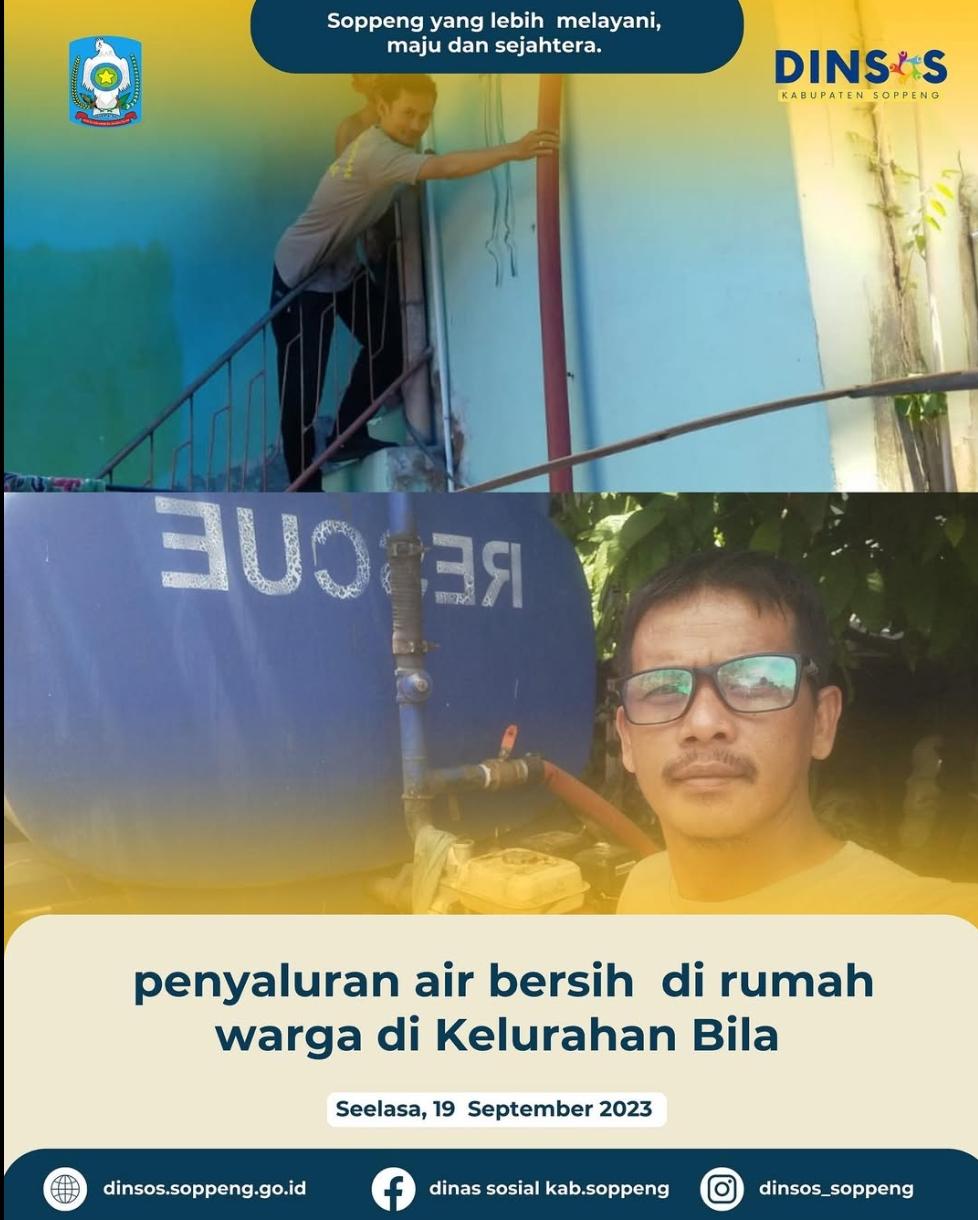 Penyaluran Air Bersih Di Rumah Warga Kelurahan Bila